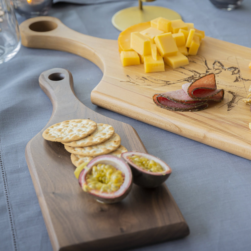 Large Walnut Cheese Paddle Board - Hostaro Tableware
