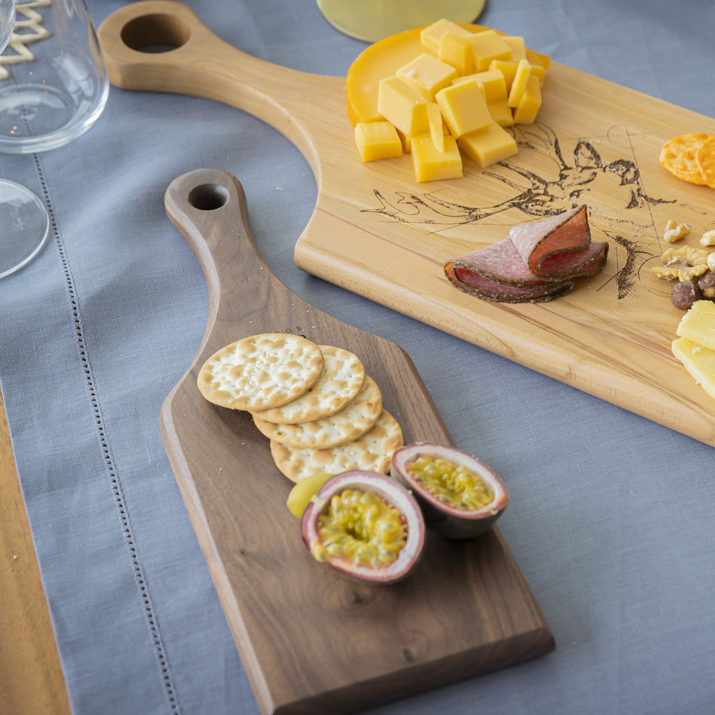 Small Walnut Cheese Paddle Board - Hostaro Tableware
