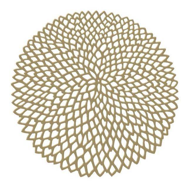 Hostaro Tableware • Gold placemats in floral round shape set of 6 - Hostaro Tableware • Gold placemats in floral round shape set of 6 - Hostaro Tableware • Gold placemats in floral round shape set of 6 - Hostaro Tableware